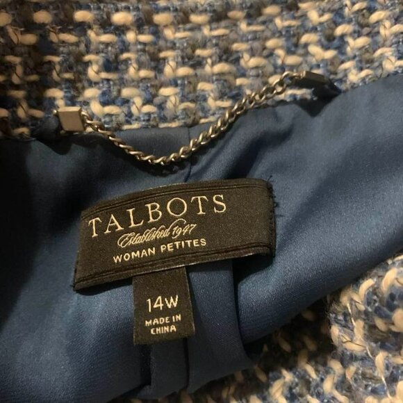 Talbots. Wool Blend Tweed Heavy Fuzzy Winter Jacket. Size 14W. WTC - Picture 6 of 6